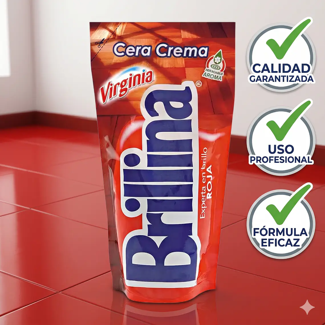 Cera Pisos Roja Brillina 340cc 5