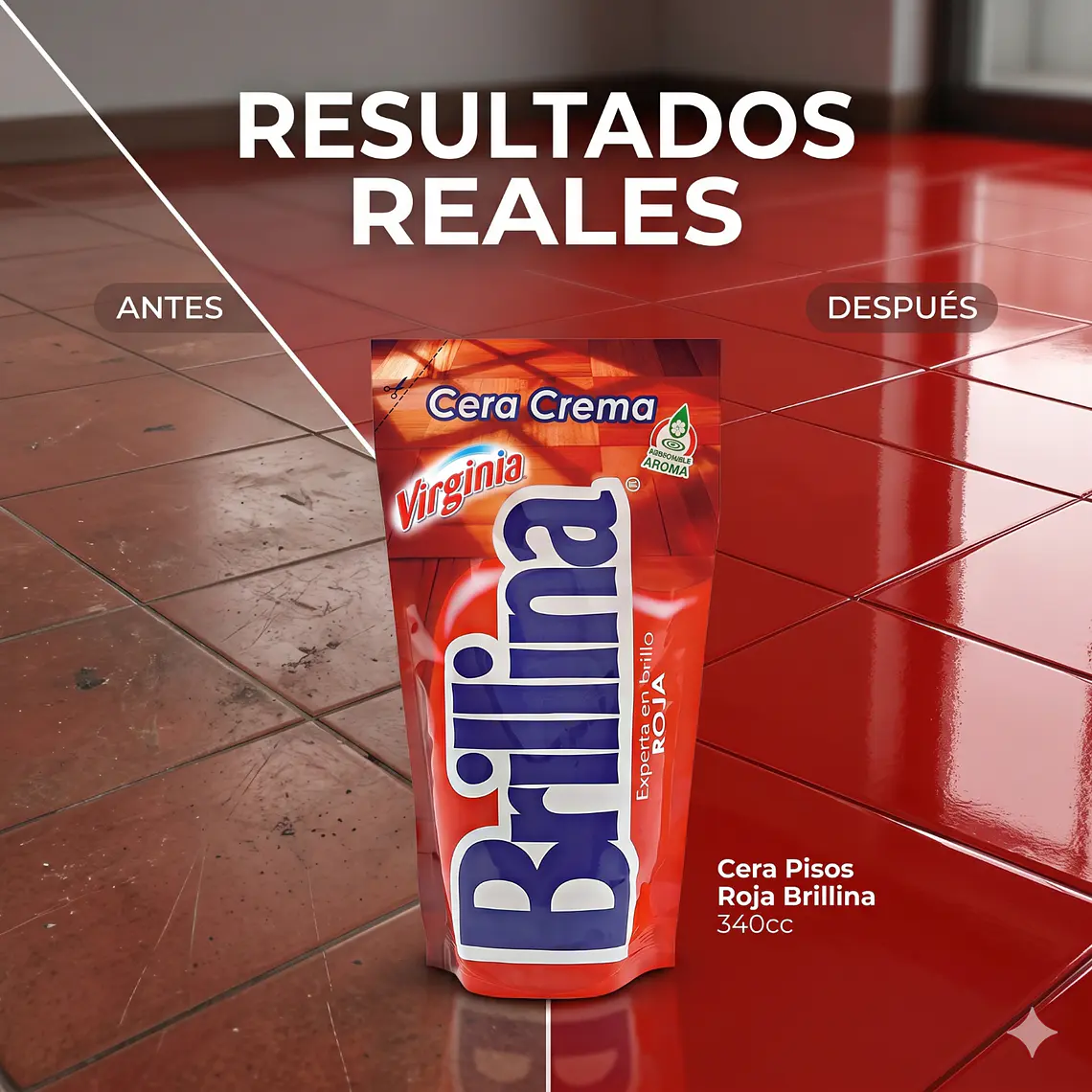 Cera Pisos Roja Brillina 340cc 6