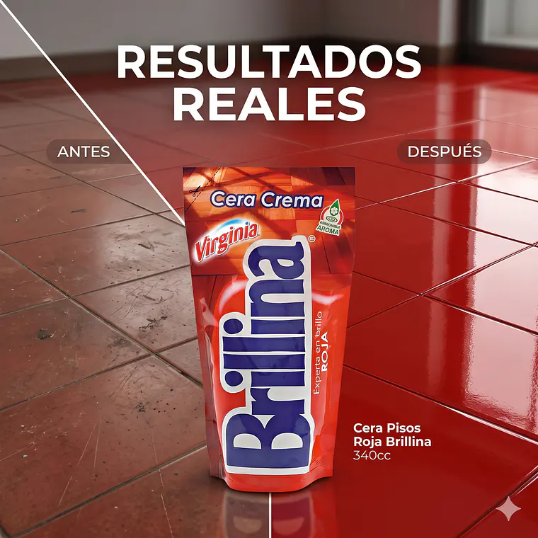 Cera Pisos Roja Brillina 340cc 6