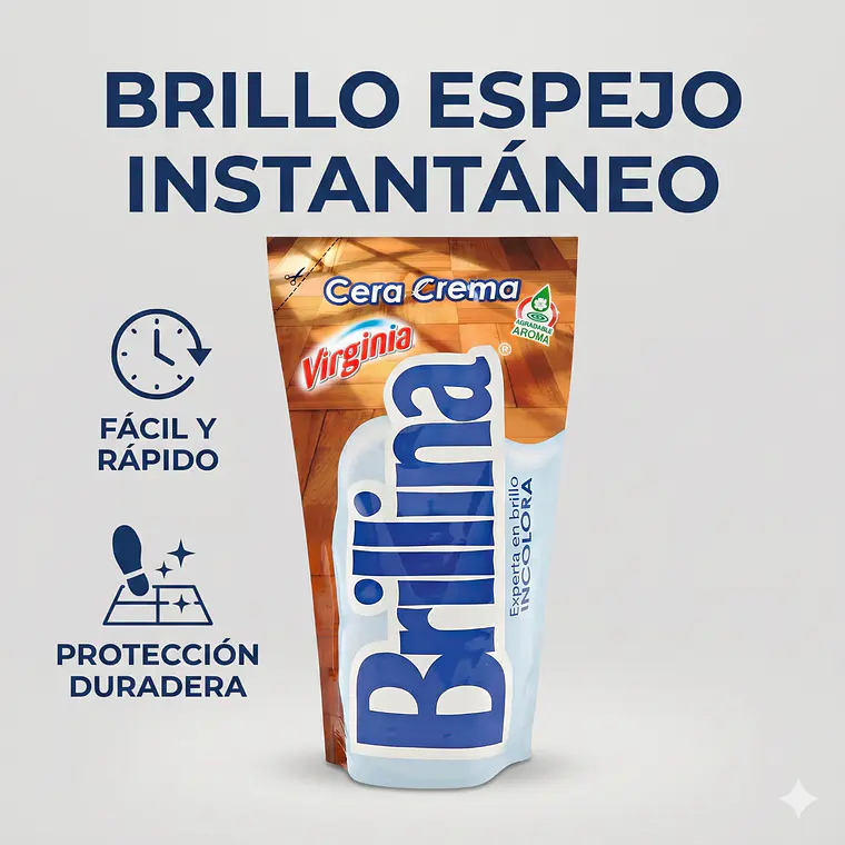 Cera Piso Incolora Brillina 340cc 2