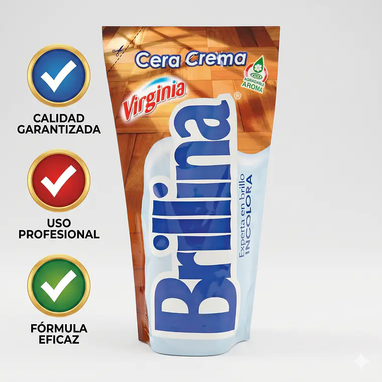 Cera Piso Incolora Brillina 340cc 5