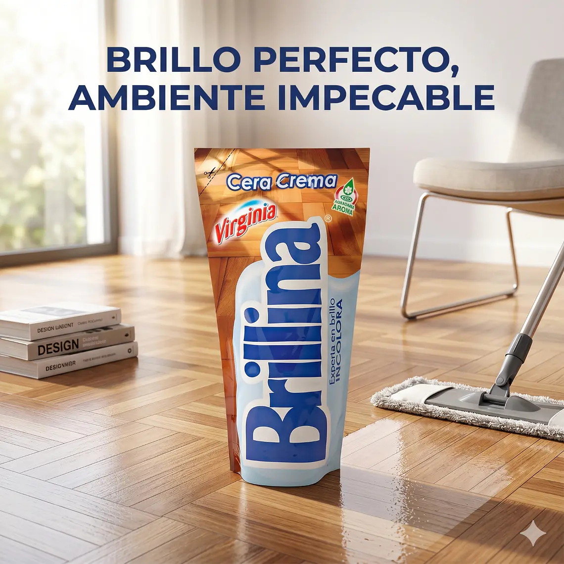 Cera Piso Incolora Brillina 340cc 7