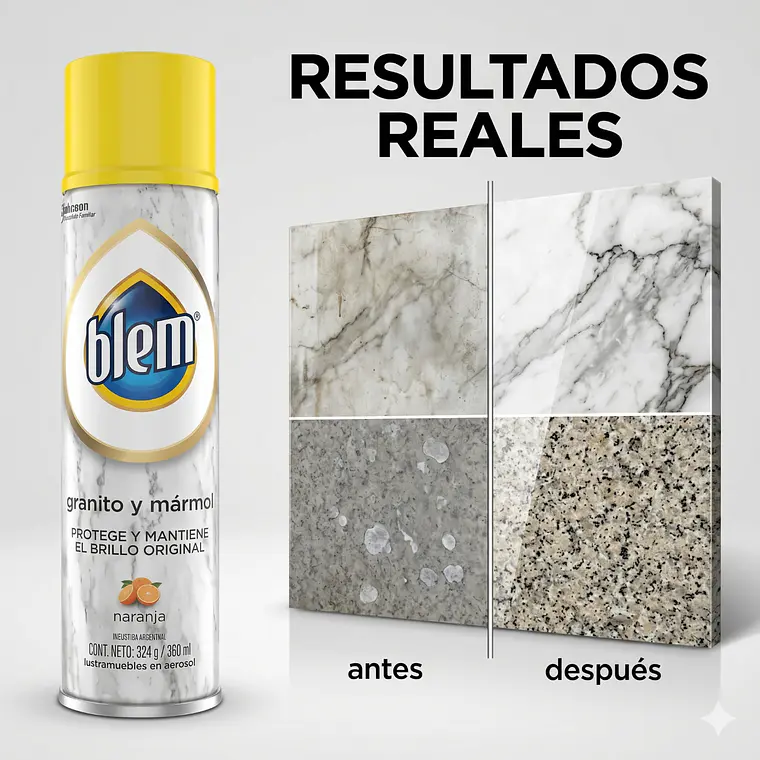 Limpiador Blem Granito Mármol Naranja 360 ml 5
