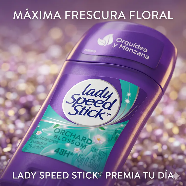 Desodorante barra Lady Speed Stick Orchard Blossom 45gr 6