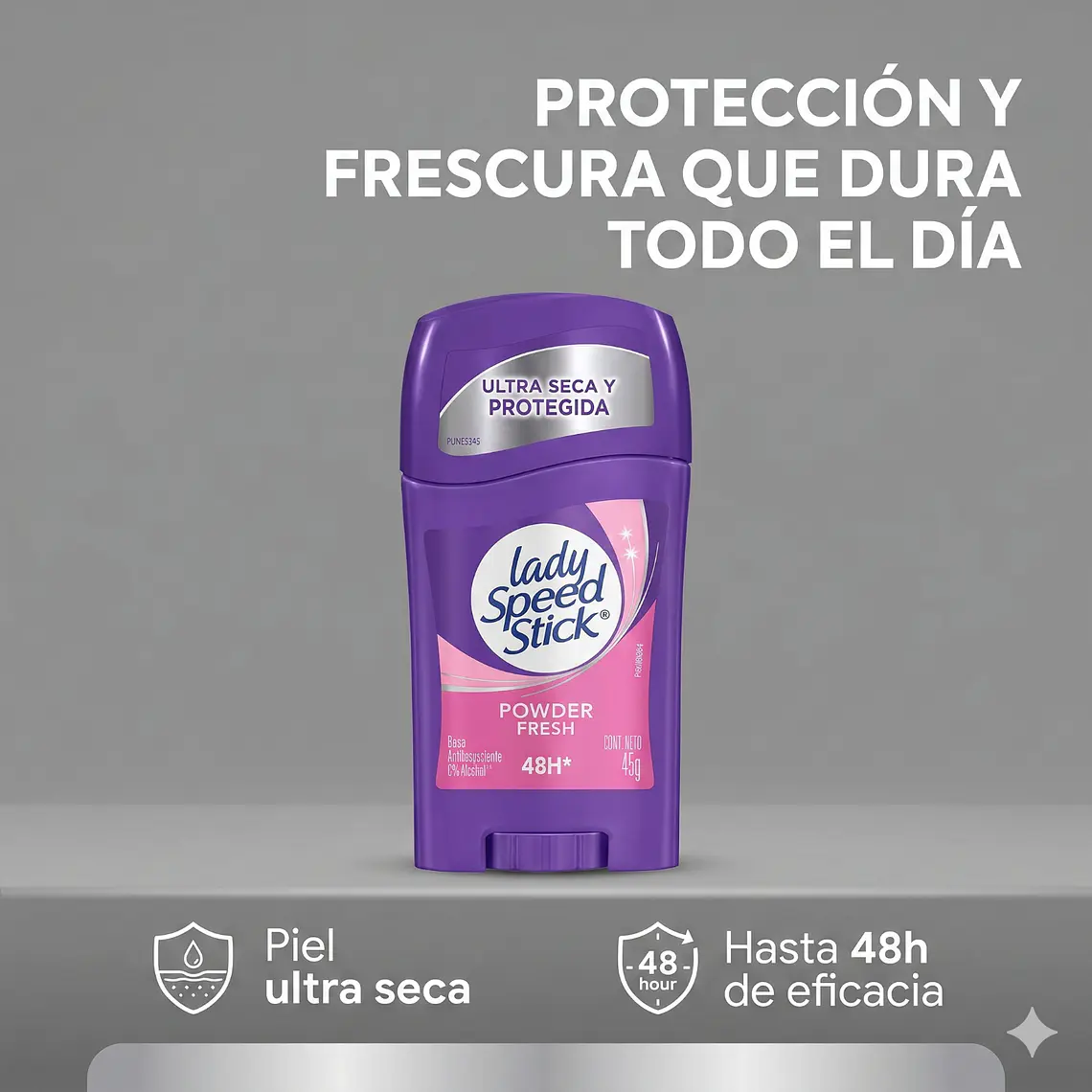 Desodorante Antitranspirante Lady Speed Stick 45g 2