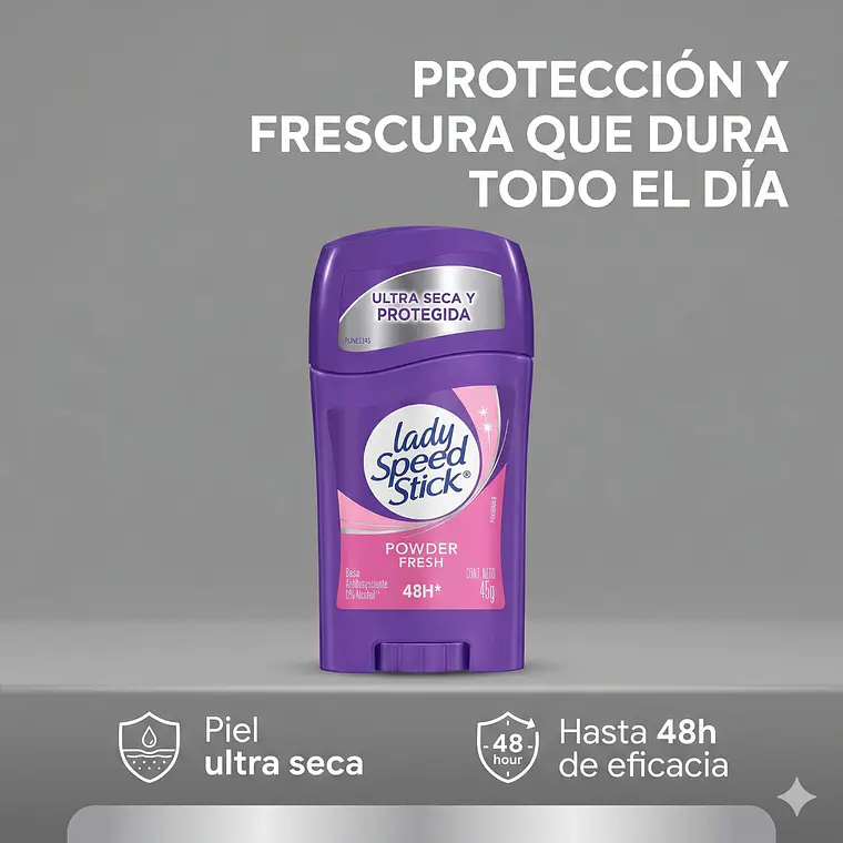 Desodorante Antitranspirante Lady Speed Stick 45g 2