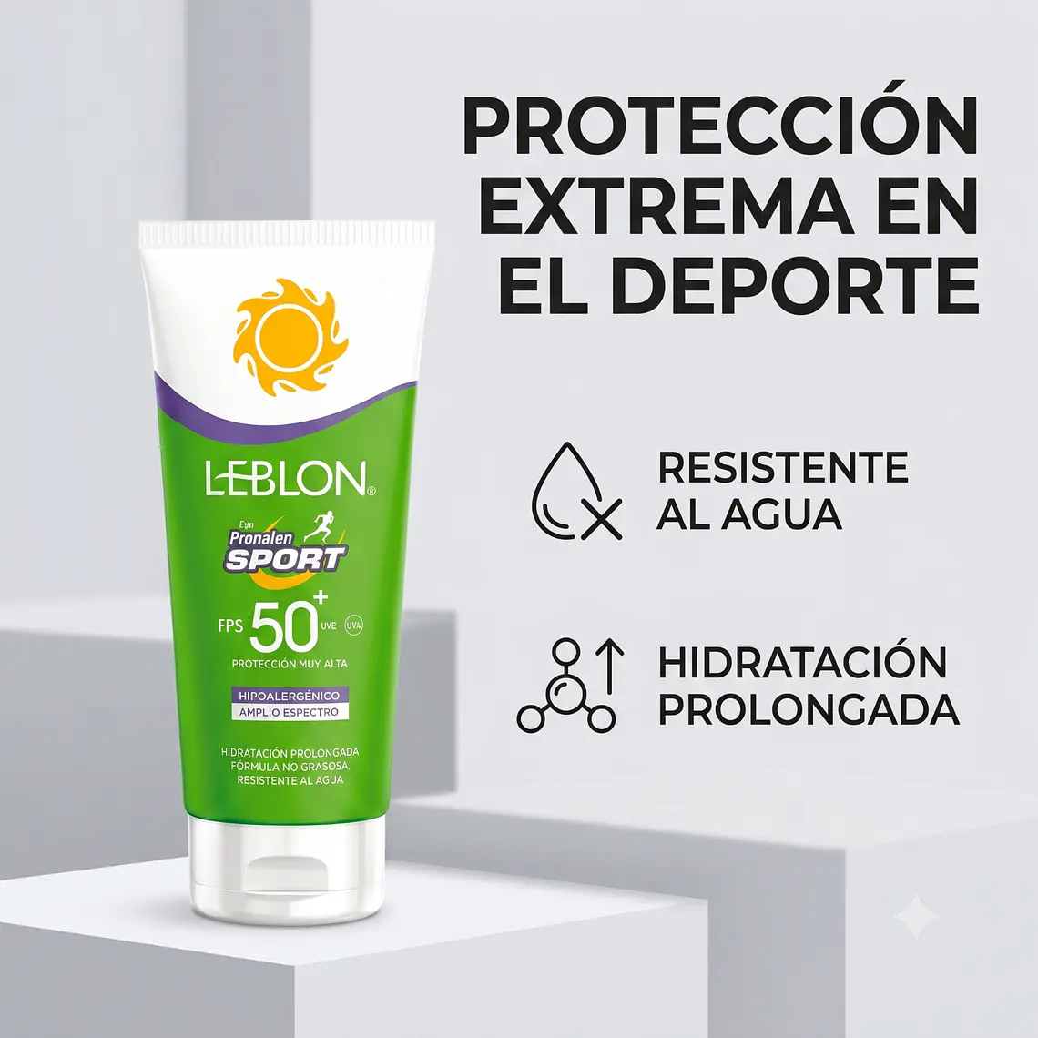 Protector Solar Sport FPS50 Amplio Espectro Leblon 190g 2