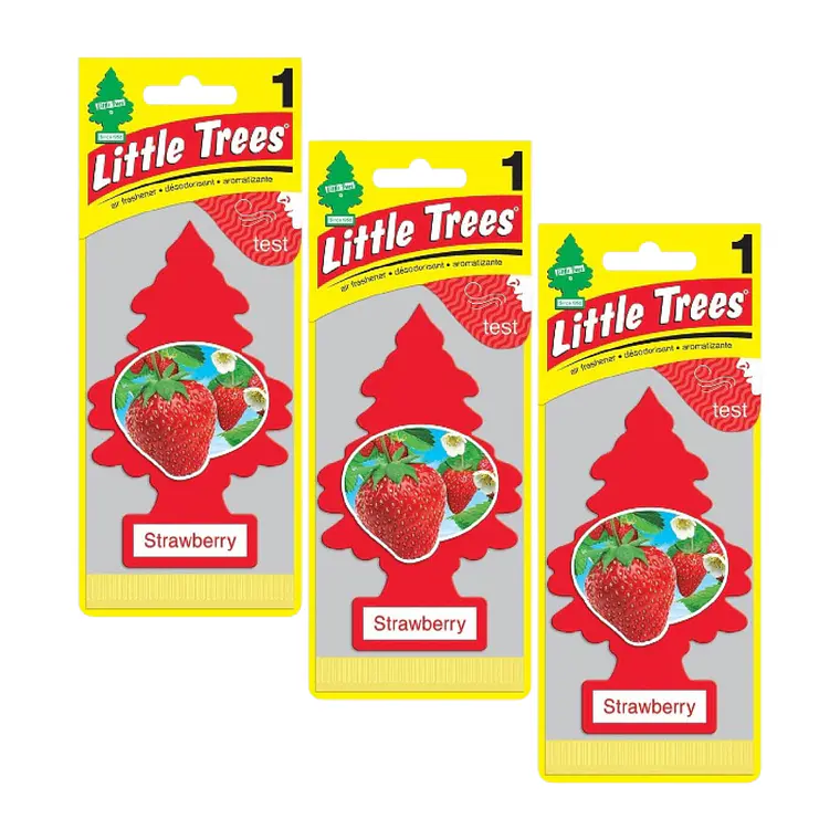 Aromatizante Pino Strawberry Little Trees Pack X 3unid 1