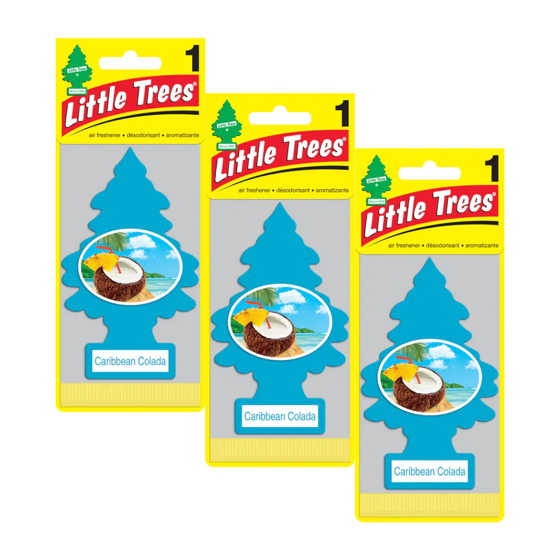 Aromatizante Pino Caribbean Colada Little Trees Pack X 3unid 1