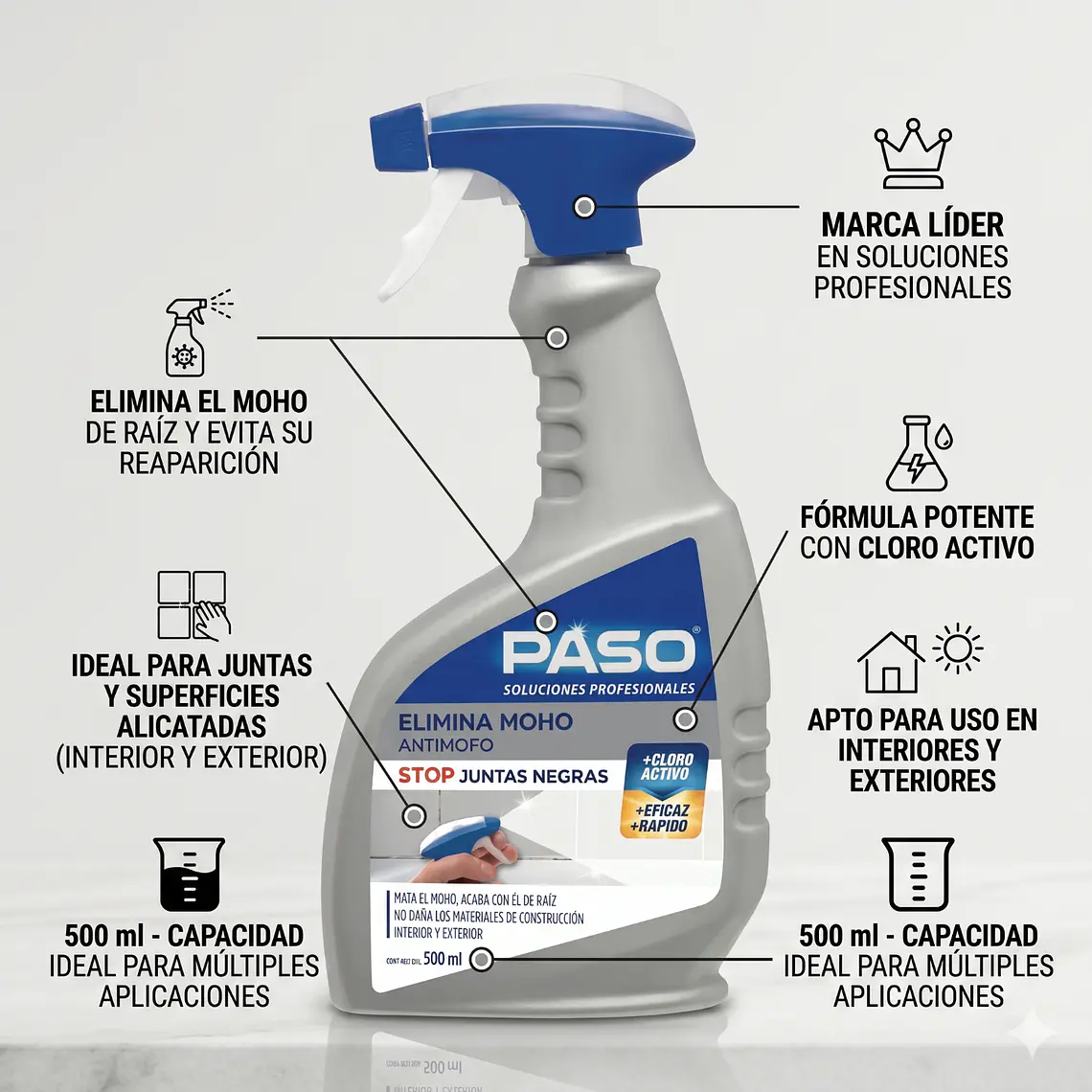 Limpiador Elimina Moho Interior Y Exterior 500ml 4