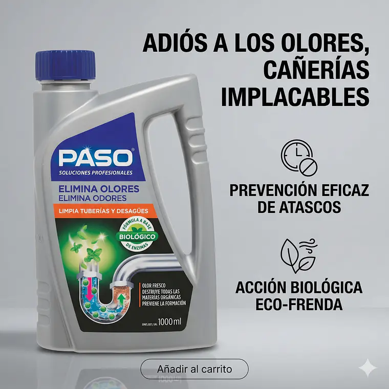 Desatascador Cañerías Elimina Olores Biológico Preventivo 1l 2