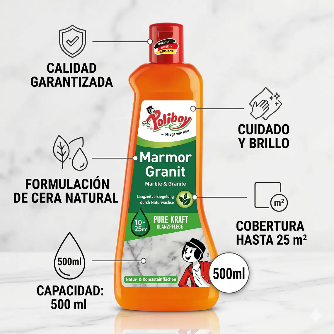 Limpiador De Marmol Y Granito Poliboy 500ml 4