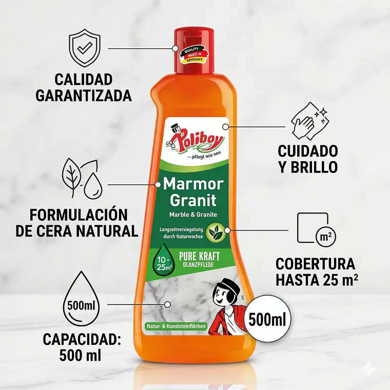 Limpiador De Marmol Y Granito Poliboy 500ml 4