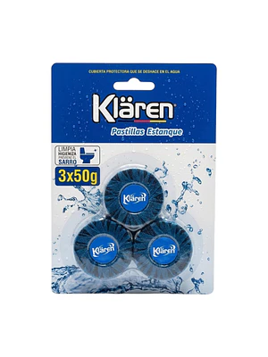 Pastillas Estanque Inodoro Klaren 3x50g