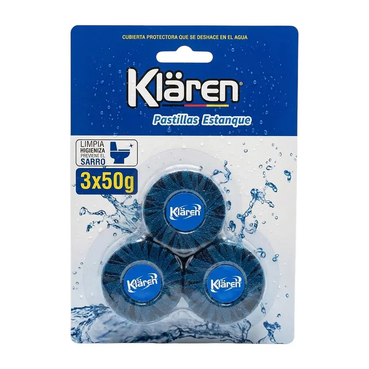 Pastillas Estanque Inodoro Klaren 3x50g 1