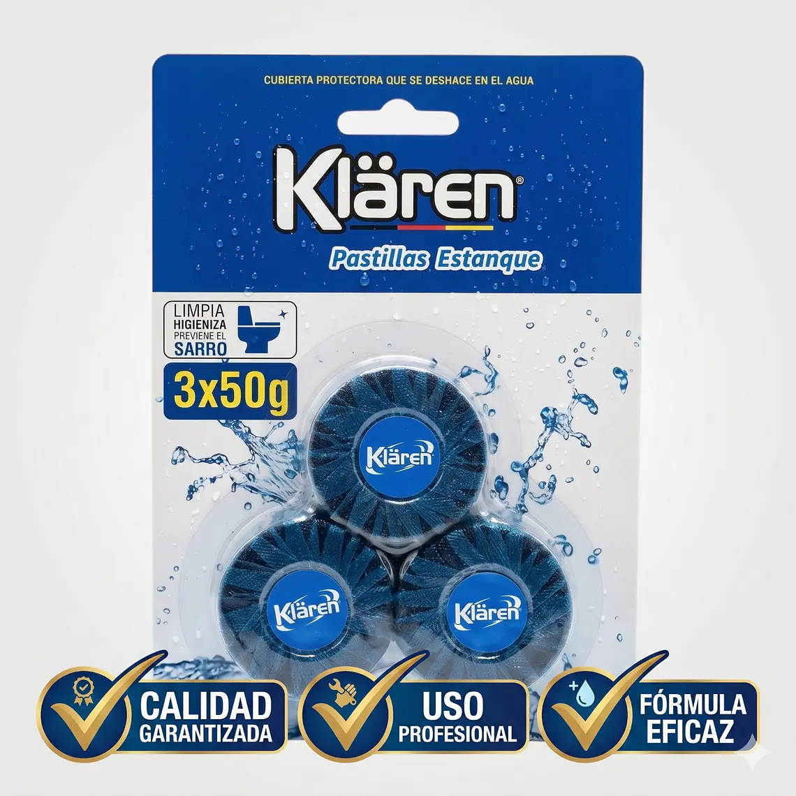 Pastillas Estanque Inodoro Klaren 3x50g 6