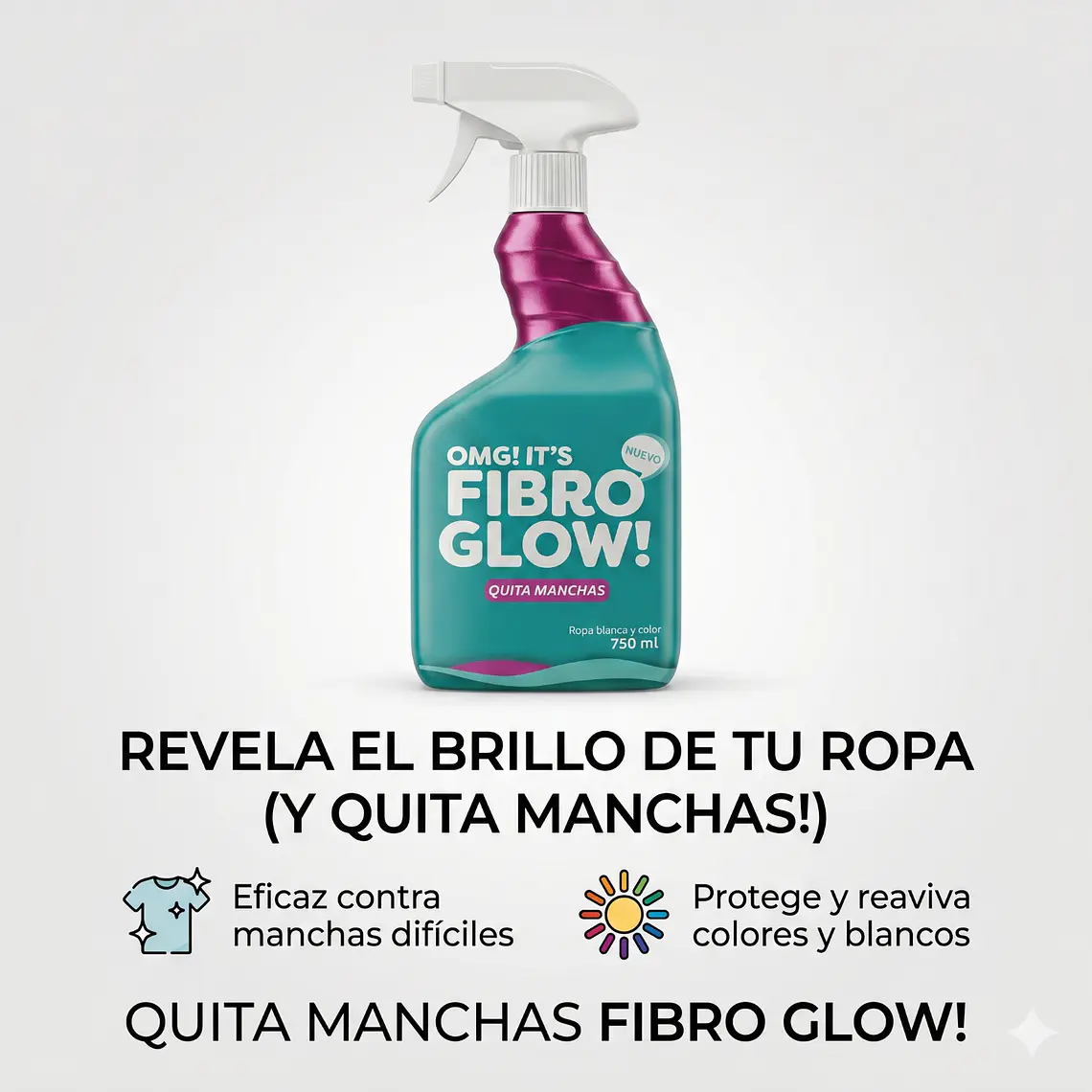 Quita Manchas Ropa Blanca Color Fibro Glow 750ml 2