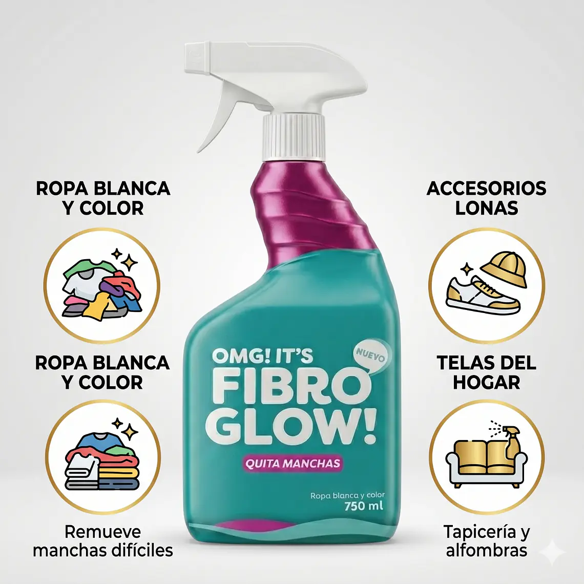 Quita Manchas Ropa Blanca Color Fibro Glow 750ml 3
