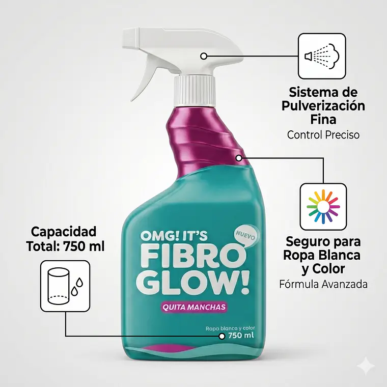Quita Manchas Ropa Blanca Color Fibro Glow 750ml 4