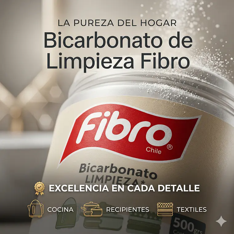 Bicarbonato Limpieza Fibro Chile 500g Multiusos 7