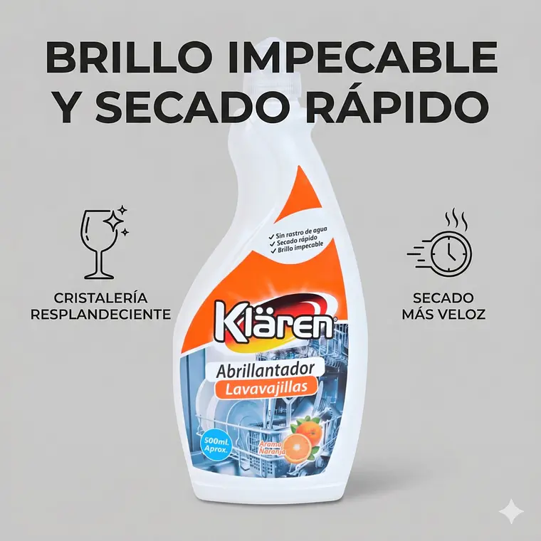Abrillantador Lavavajillas Klaren 500ml Naranja 2