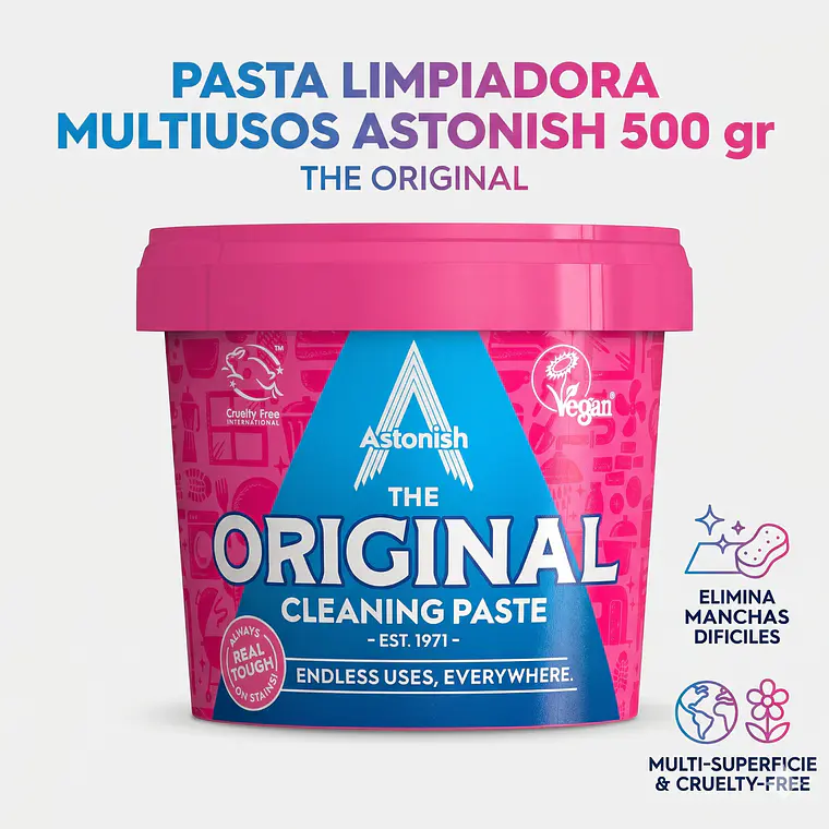 Pasta Limpiadora Astonish Original 500g Multiuso 2