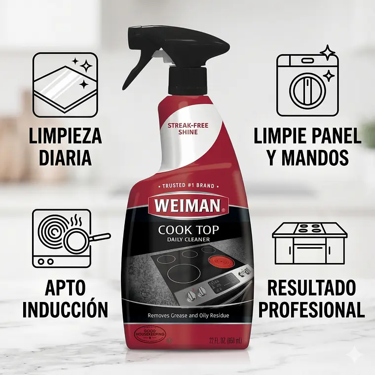 Limpiador Vitrocerámica e Inducción Weiman 650ml 3