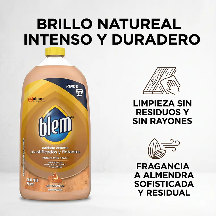 Limpiador Piso Laminado Flotante Blem 800 ml 2