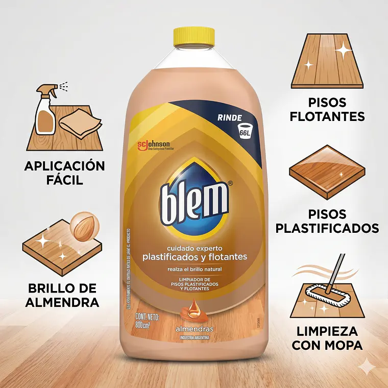 Limpiador Piso Laminado Flotante Blem 800 ml 4