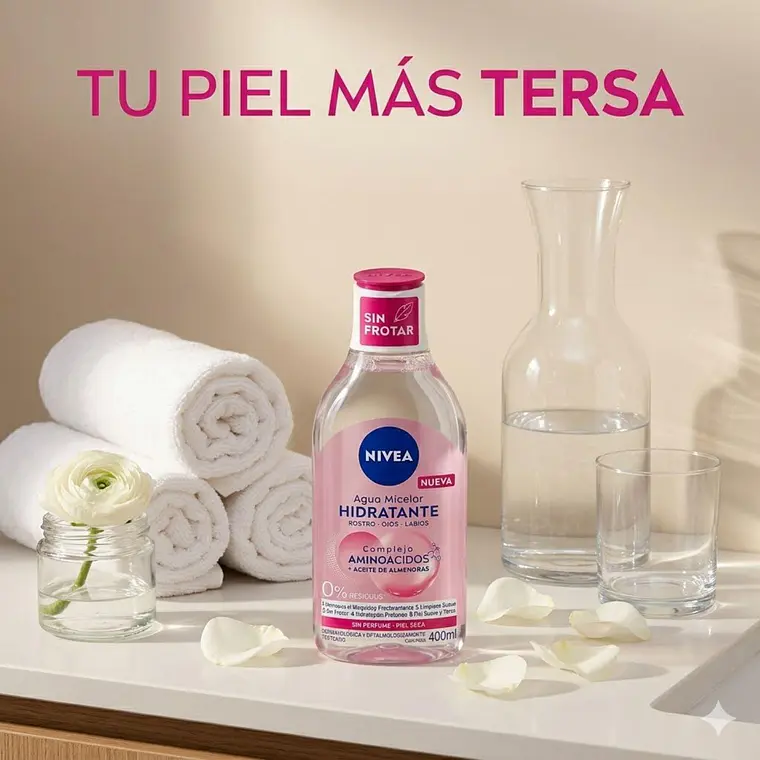 Agua Micelar Nivea Hidratante 400ml: Piel Seca y Sensible 5