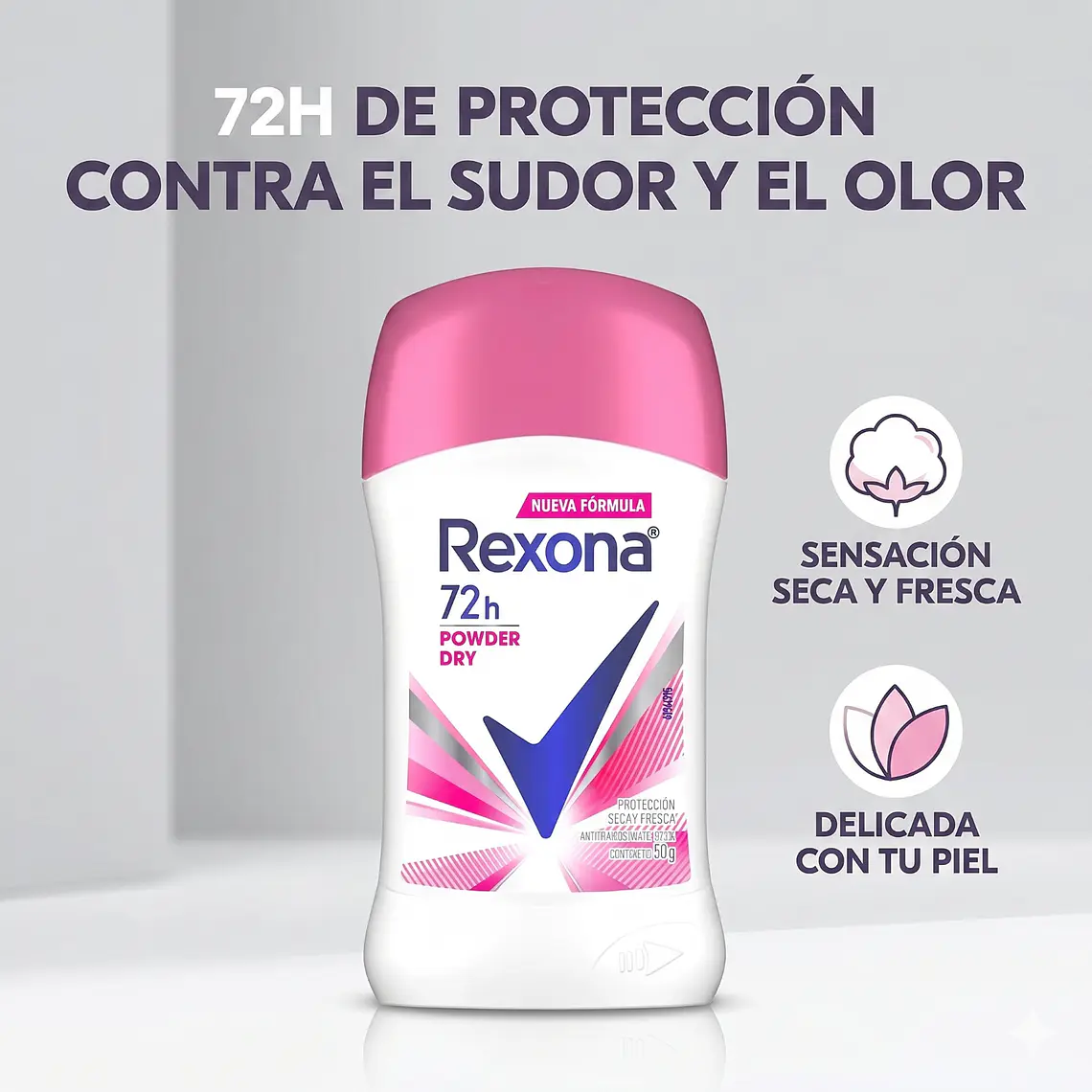Desodorante Rexona Women Powder Dry Barra 50g 2