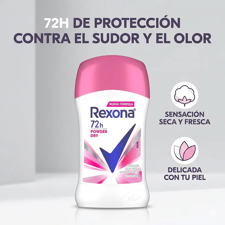 Desodorante Rexona Women Powder Dry Barra 50g 2