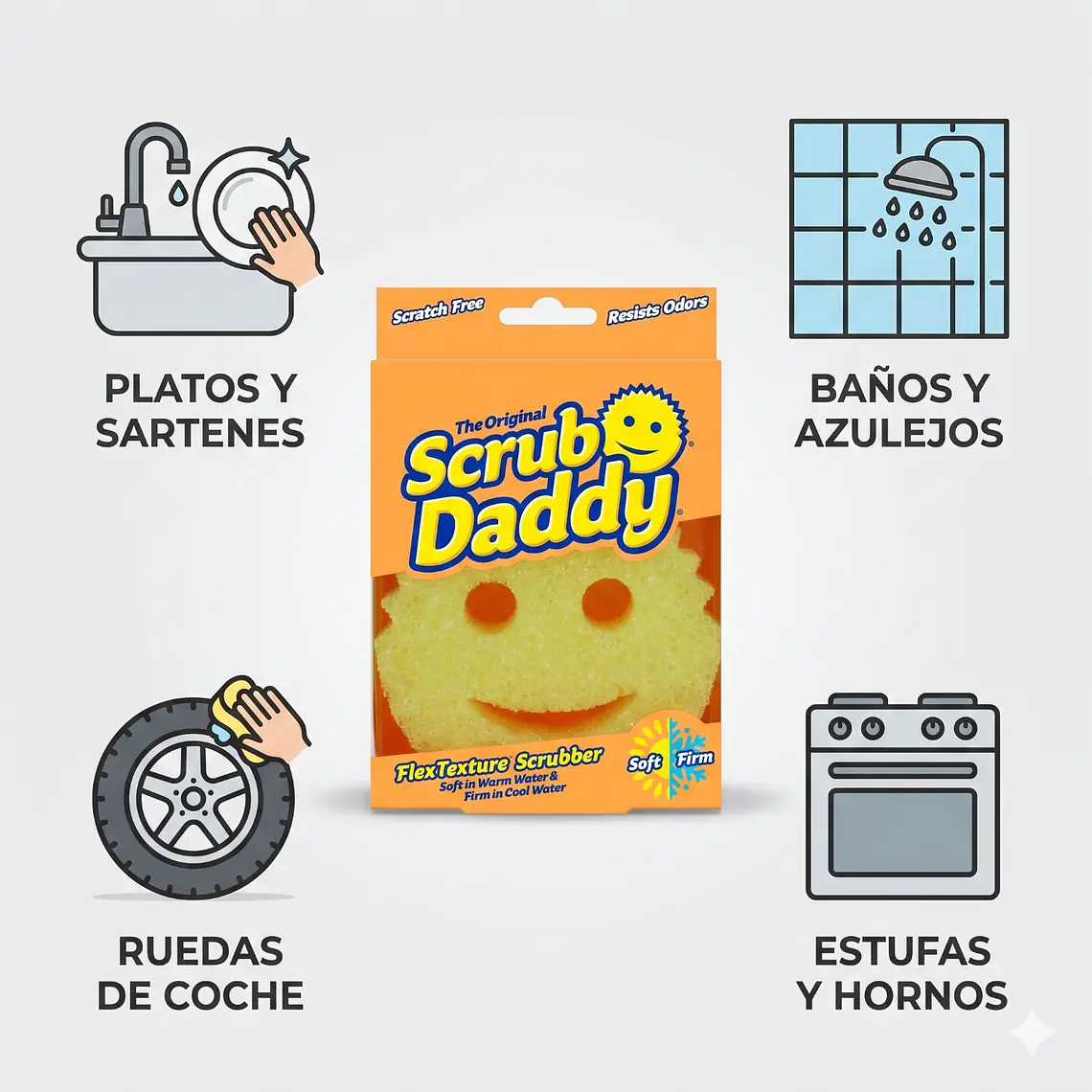 Esponja de Limpieza Scrub Daddy 1 Unidad 3