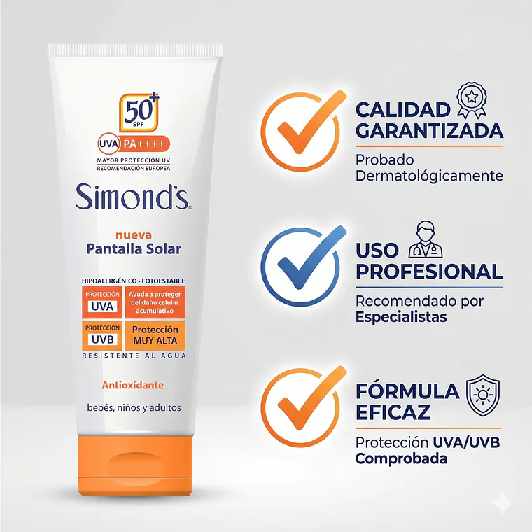 Simonds bloqueador solar SPF 50 200 ml para piel sensible 5