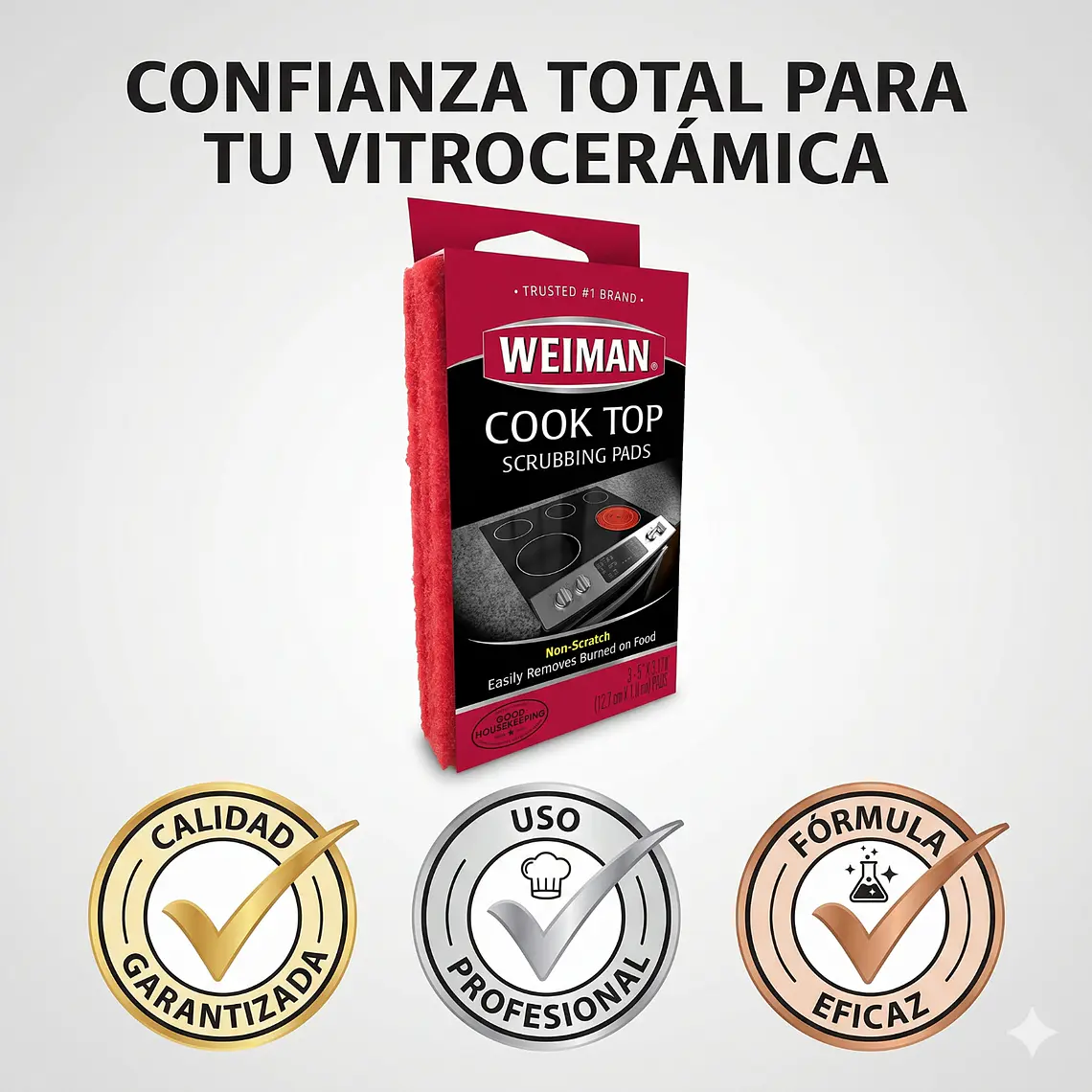 Esponja Vitrocerámica Weiman 3 Unidades 5