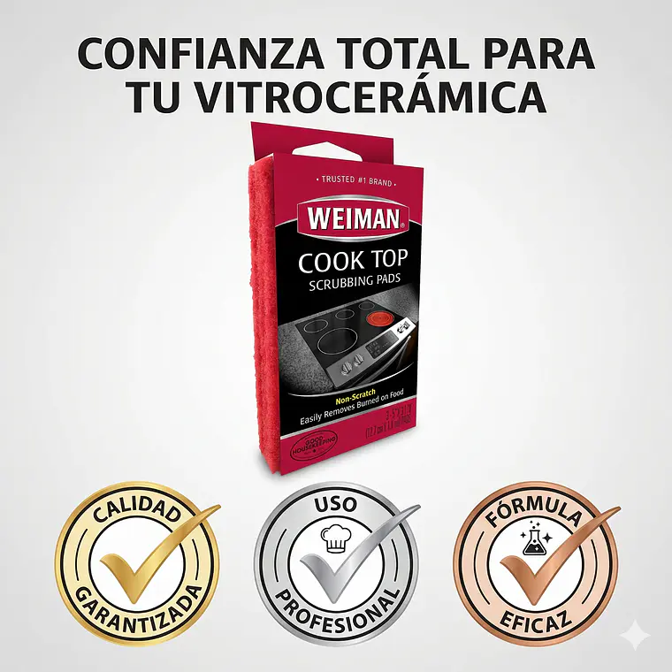 Esponja Vitrocerámica Weiman 3 Unidades 5