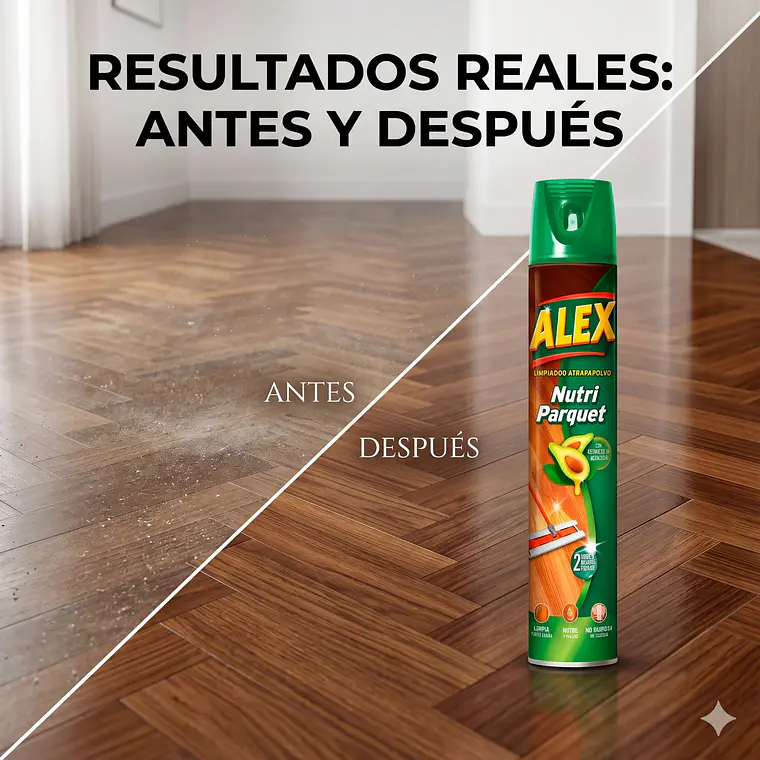 Alex Atrapa Polvo Limpieza Parquet Aerosol 750cc 5