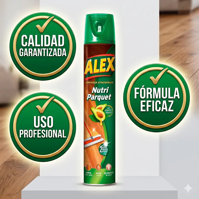Alex Atrapa Polvo Limpieza Parquet Aerosol 750cc 6