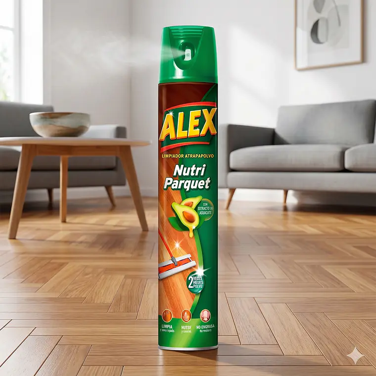 Alex Atrapa Polvo Limpieza Parquet Aerosol 750cc 7