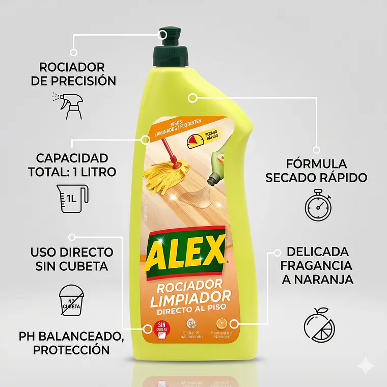 Limpiador Pisos De Flotantes Y Laminados Directo Al Piso 1l 4