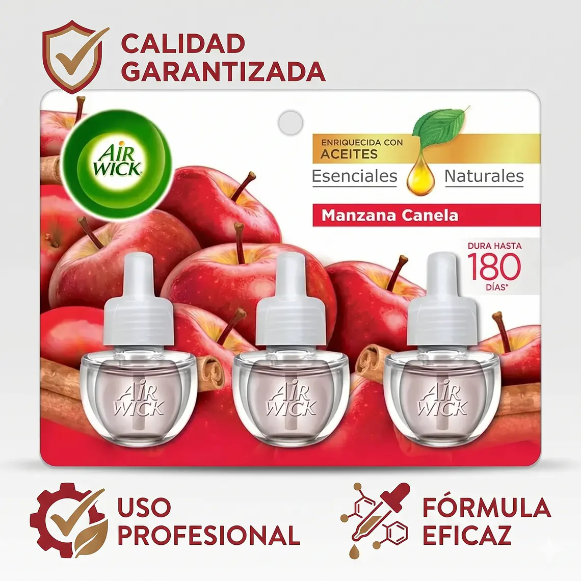 Recarga Air Wick Eléctrico Manzana Canela 3 Unid 5