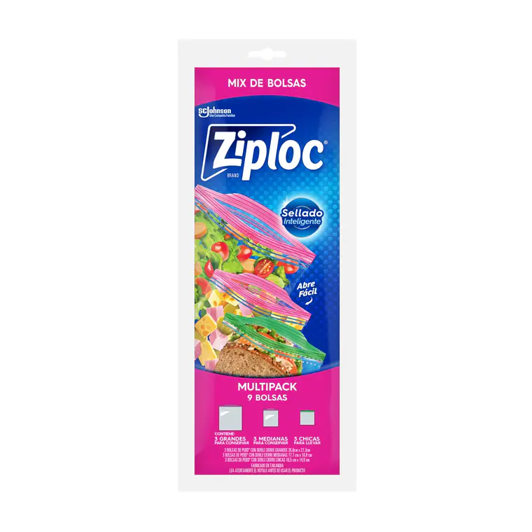 Bolsas Ziploc Multipack 9u para Alimentos y Freezer 1