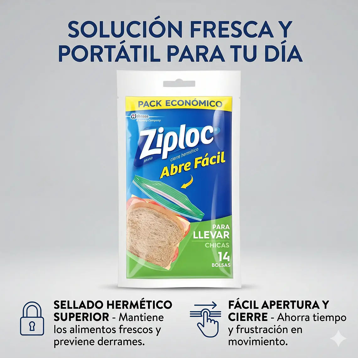 Bolsas Hermeticas Ziploc Chicas 14unid 2
