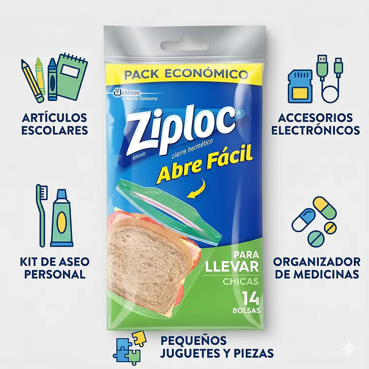 Bolsas Hermeticas Ziploc Chicas 14unid 3