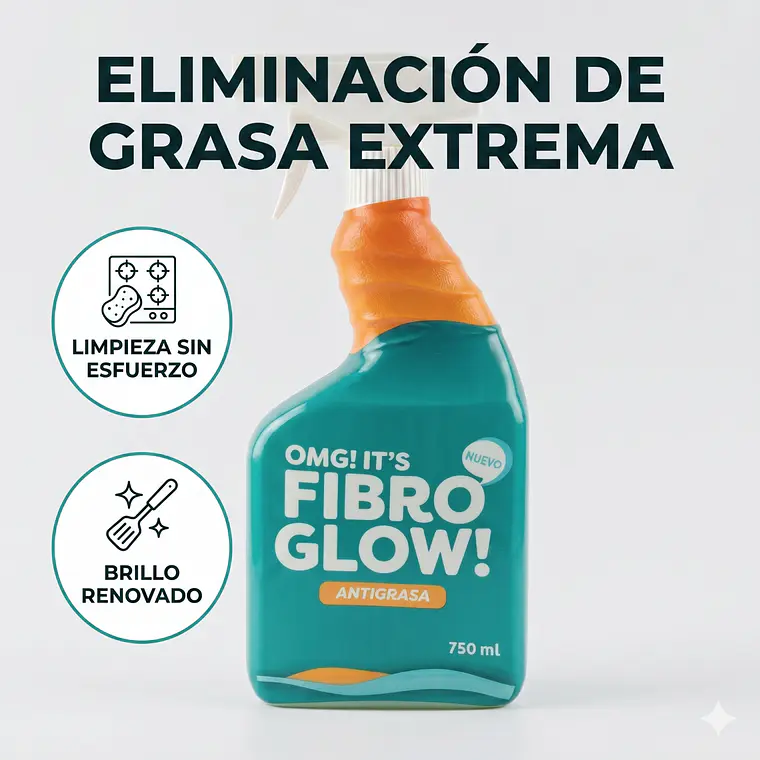 Limpiador Antigrasa Fibro Glow Gatillo 750ml Cocina Multiuso 2