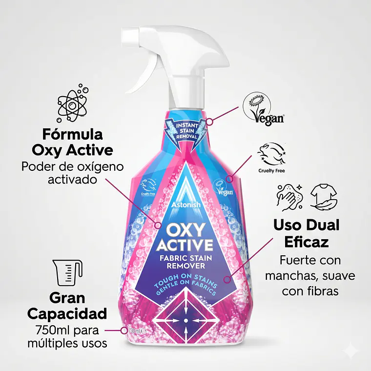 Quitamanchas Ropa Astonish Oxy Active 750ml 4