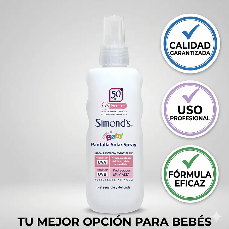 Bloqueador Protector Solar F50 Simonds Baby Spray 190ml 5