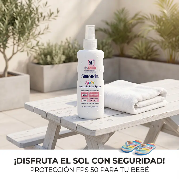 Bloqueador Protector Solar F50 Simonds Baby Spray 190ml 6