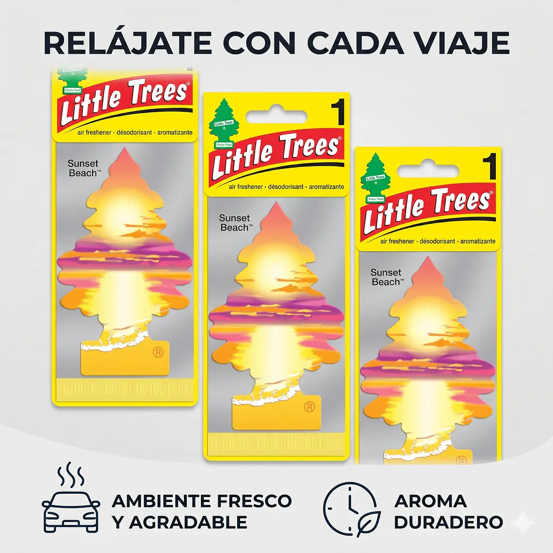 Aromatizante Pino Sunset Beach Little Trees x3 2