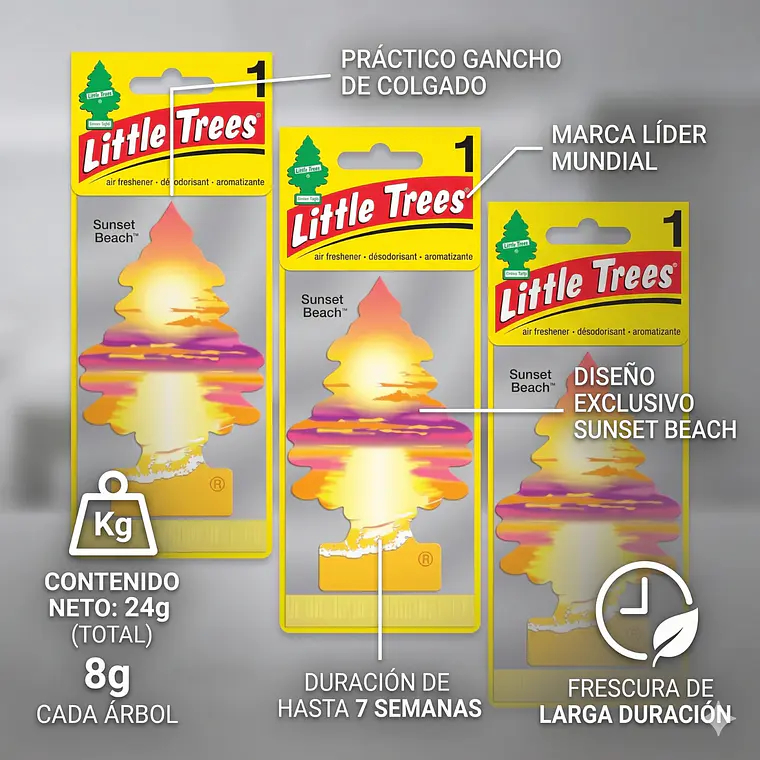Aromatizante Pino Sunset Beach Little Trees x3 4
